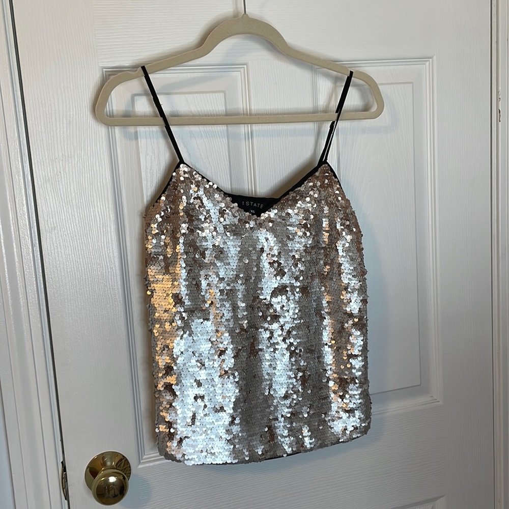 1. state sequined top size extra small